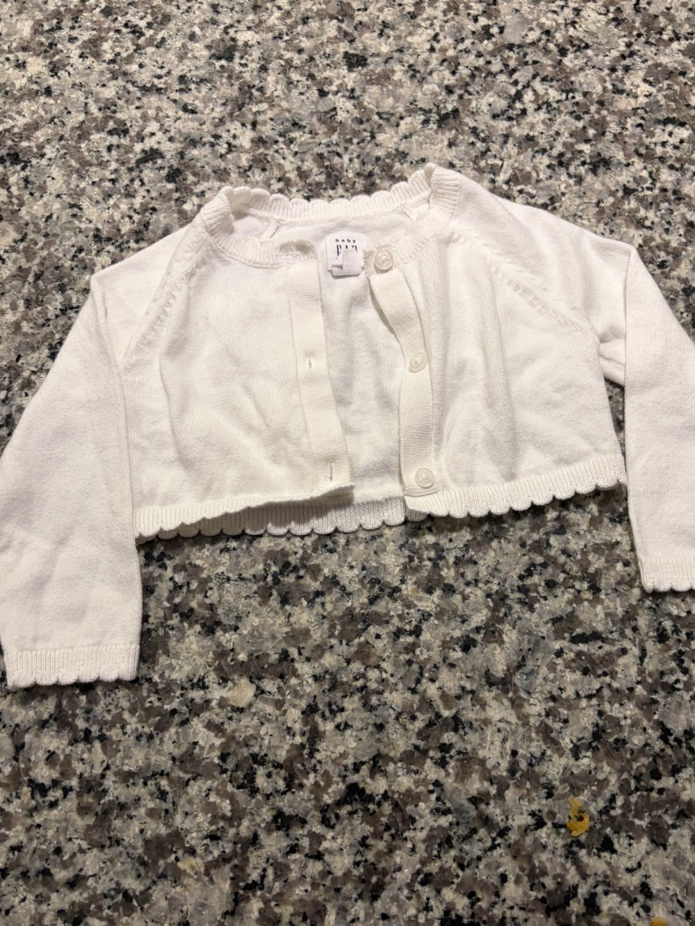 GAP White Baby Knit Cardigan